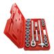 Zestaw nasadek 3/4" 6-kątnych + grzechotka 21el. KD304
