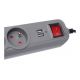 Przedłużacz z gniazdami USB 1,5m KD4033