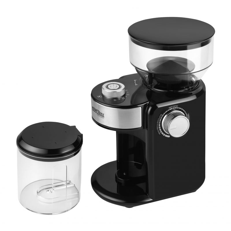 Кавомолка жорнова електрична Kraft&Dele KD4276 — вигляд збоку