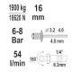 Nitownica pneumatyczna 16 mm / 54l/min KD5464