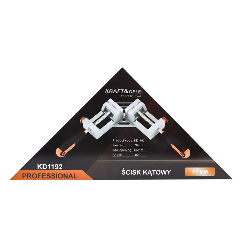 Ścisk stolarski kątowy 65mm KD1192 - KRAFTDELE W.D.S