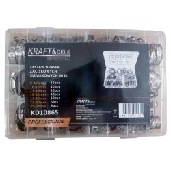 ZESTAW OPASEK ZACISKOWYCH ŚLIMAKOWYCH 60EL. KD10865