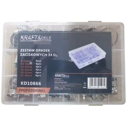 ZESTAW OPASEK ZACISKOWYCH ŚLIMAKOWYCH 34EL. KD10866