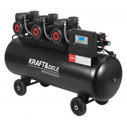 Kompresor bezolejowy 200L 3x2200W + separator i manometr z gliceryną KD4084