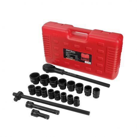 Grzechotka + przedłużki + nasadki udarowe 3/4" 21szt KD11868