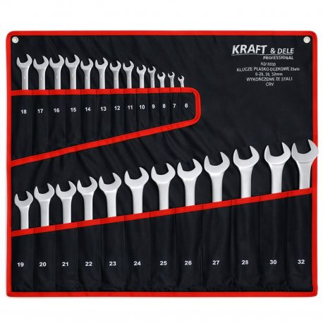 KLUCZE PŁASKO-OCZKOWE 25el.