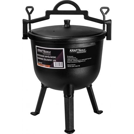 Kociołek myśliwski / Garnek żeliwny 10L KD4187