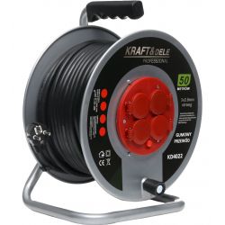 PRZEDŁUŻACZ OGRODOWY BĘBNOWY 50M 3x2,5mm KD4022