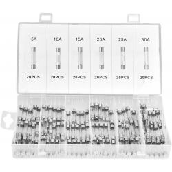 Bezpieczniki szklane 120szt. 5-30A KD1302