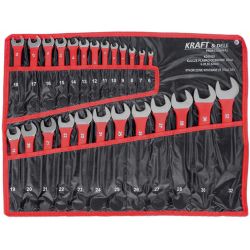 Klucze płasko - oczkowe 25el. 6-32mm CRV KD11052