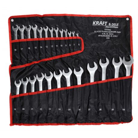 KLUCZE PŁASKO-OCZKOWE 25el.