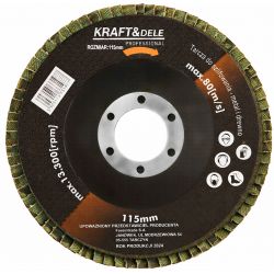 Tarcza listkowa P80 115mm KD962