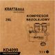 Kompresor bezolejowy 24L 1200W 220L/min KD4099