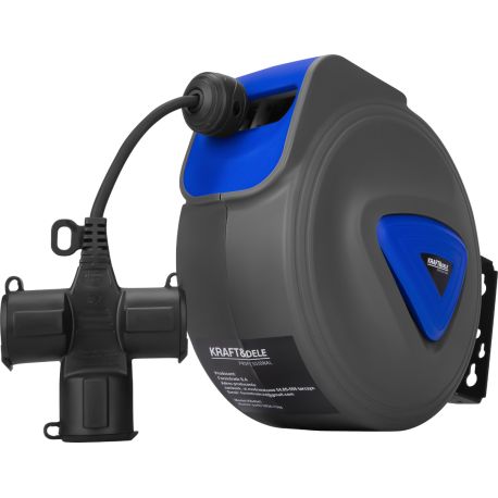 Przedłużacz ze zwijaczem 3x1,5mm 20m KD4047