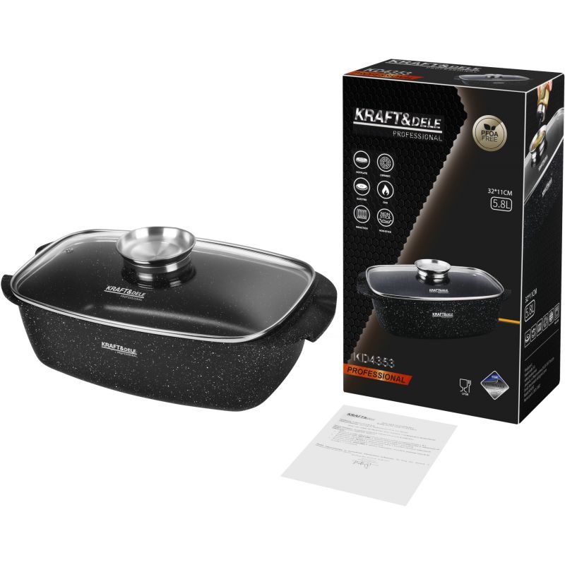 Кастрюля 5,8 л с антипригарным покрытием KD4353