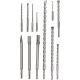 Zestaw 9 wierteł S4 + 3 dłuta SBS+ KD10206
