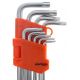 Zestaw 9 imbusów kulkowych + gwiazdkowych KD10296
