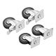 Zestaw kółek obrotowych 75mm 220kg 4szt. KD3620