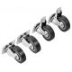Zestaw kółek obrotowych 75mm 220kg 4szt. KD3620